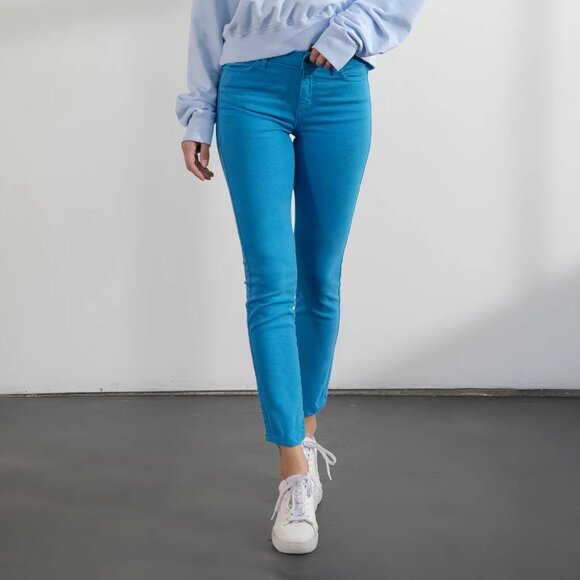 SIWY Lynette Skinny Mid Rise Jeans Blue Lagoon (azure) sz 24 XS NEW NWT - Picture 2 of 10